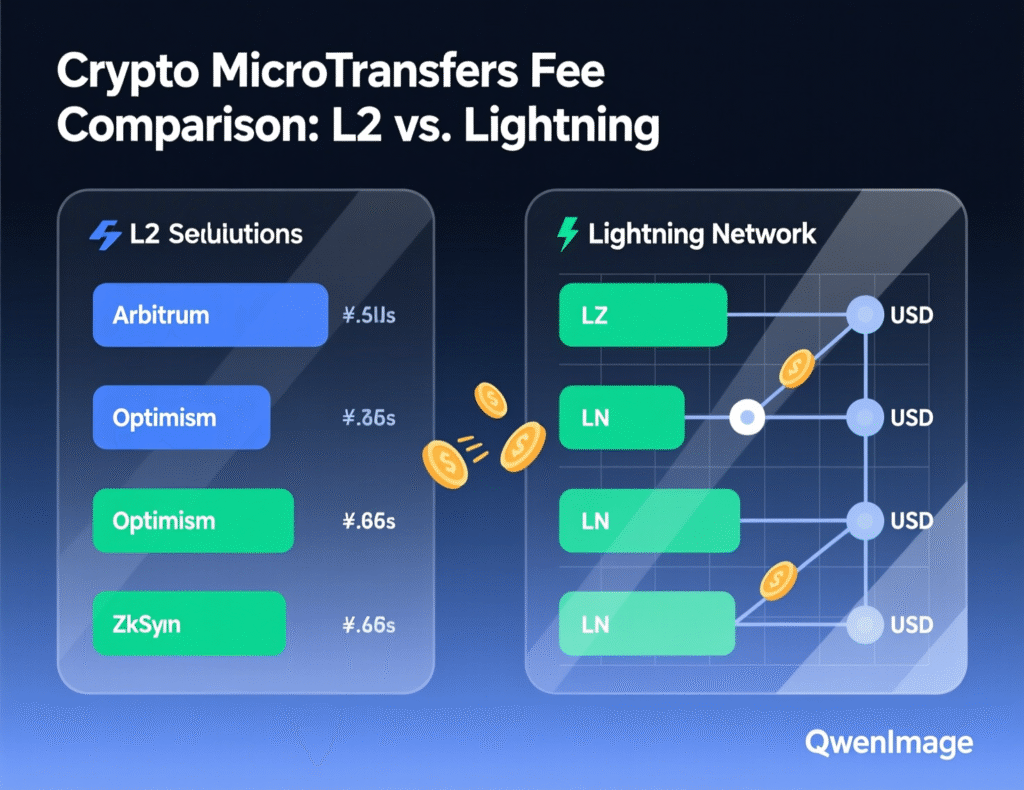“Average cent-level fees on Layer-2 and near-zero Lightning costs for crypto microtransfers.”