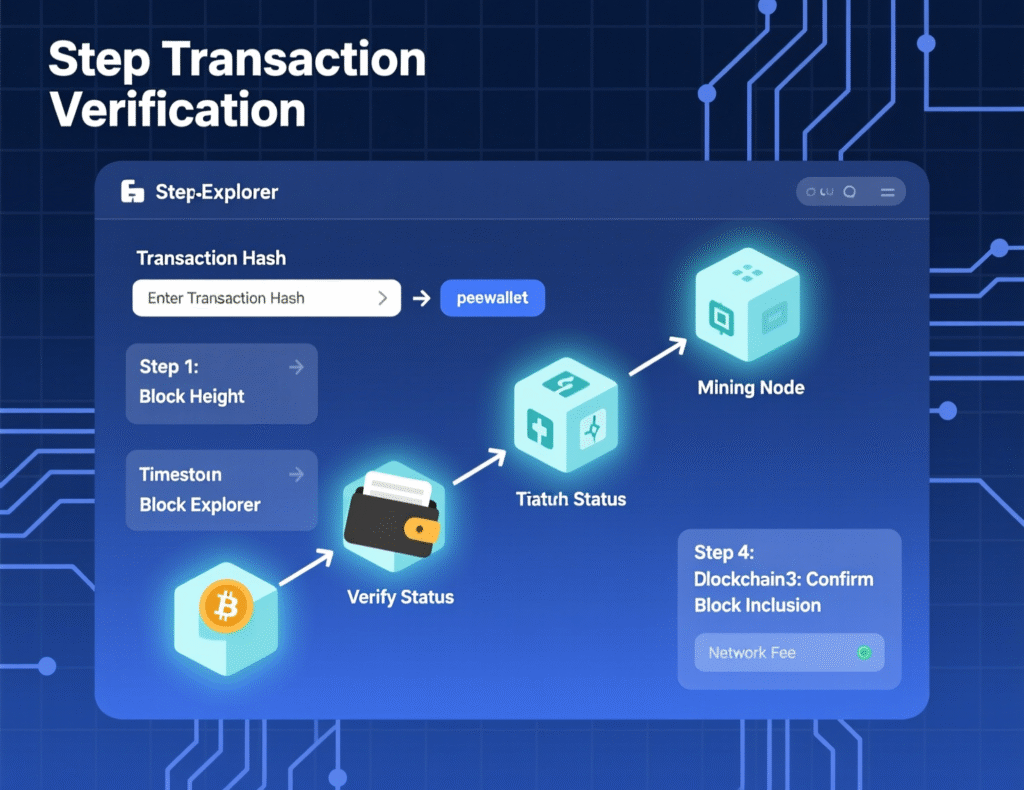 Example of checking wallet balance on a blockchain explorer