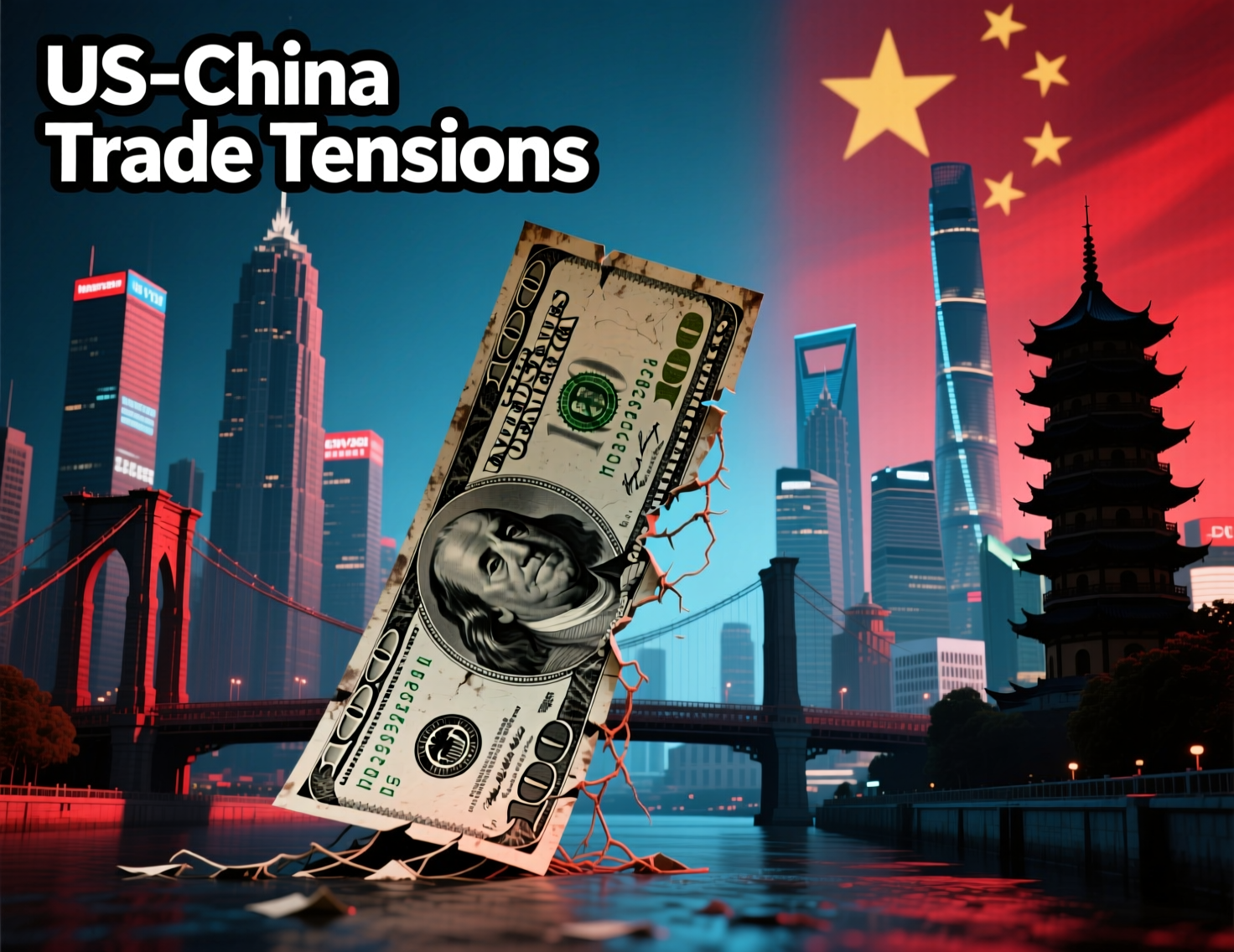 Dollar pulls back on US-China trade tensions shown on forex screen