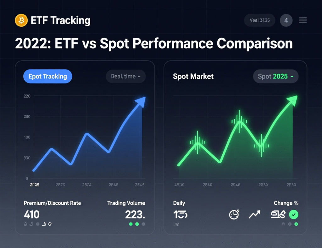 Analysis: DATs Keep Buying Bitcoin, Outperforming ETFs Is the Hard Part 2 “Spot bitcoin ETF tracking versus underlying price in 2025”