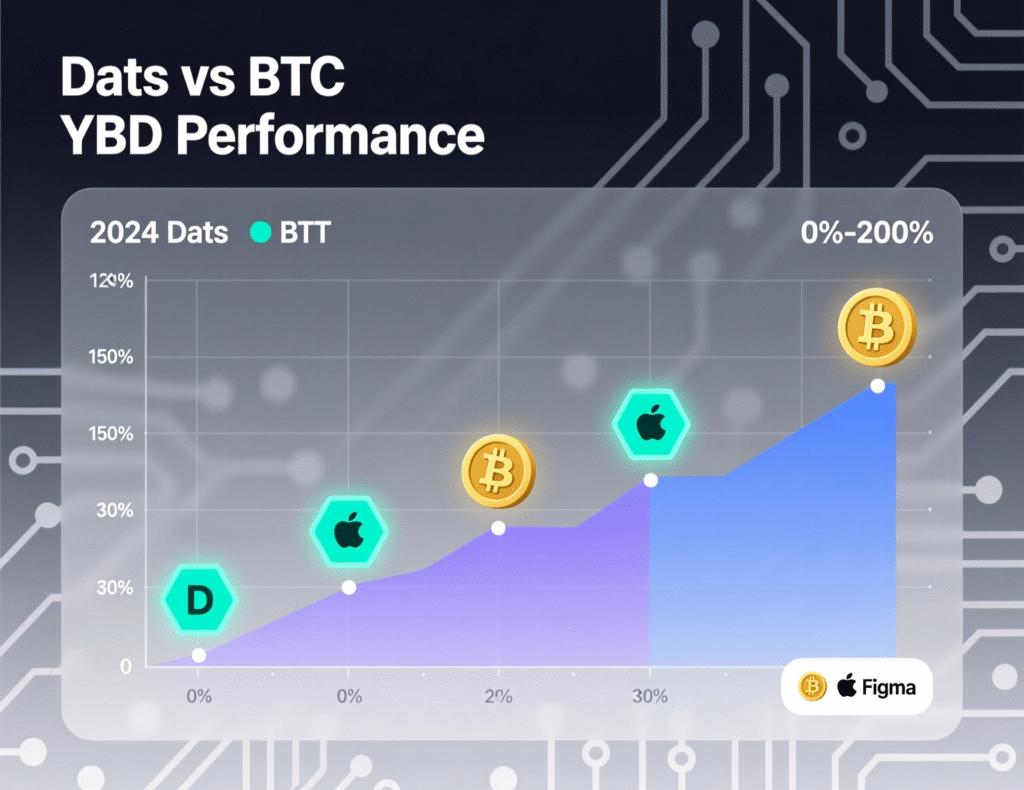 Analysis: DATs Keep Buying Bitcoin, Outperforming ETFs Is the Hard Part 3 “Scatter plot showing DATs versus BTC year-to-date performance”