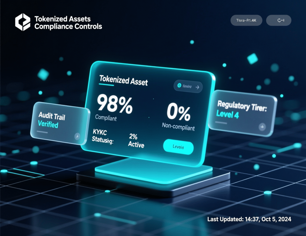 Bank-grade compliance dashboard for managing tokenized assets