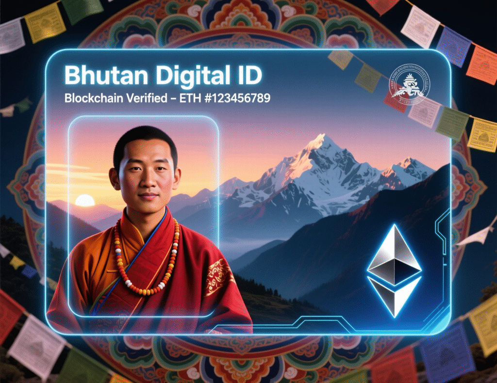Illustration of Bhutan e-ID migration to Ethereum