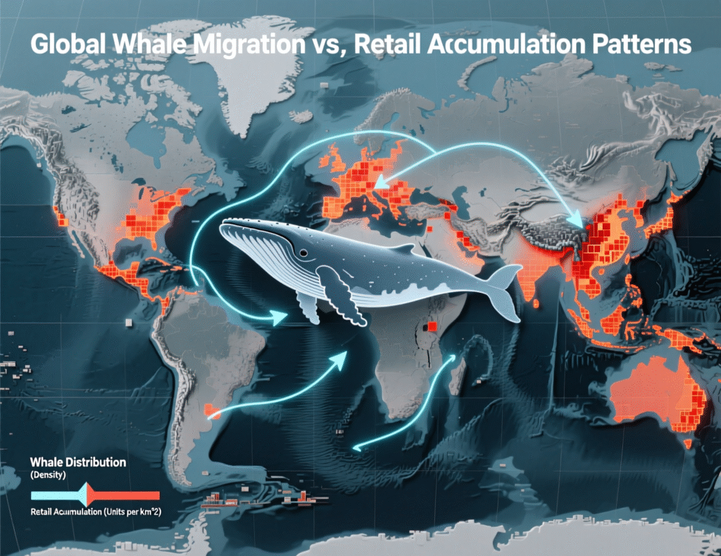 Bitcoin Faces Heavy Selling Pressure Despite Seasonal Bullish Expectations 2 Whale distribution contrasted with retail accumulation cohorts