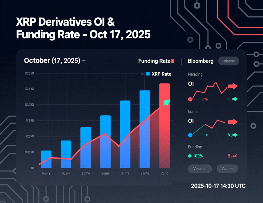 XRP open interest and funding normalization, Oct. 17, 2025