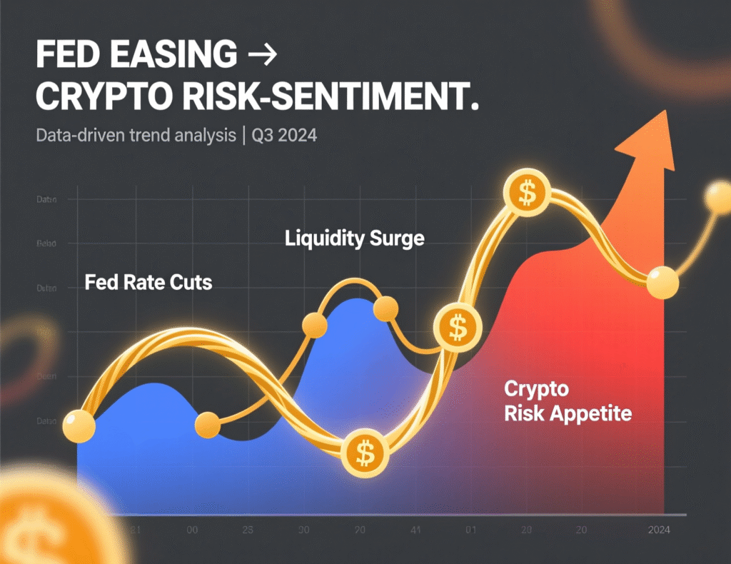 Macro easing headlines correlated with crypto risk appetite