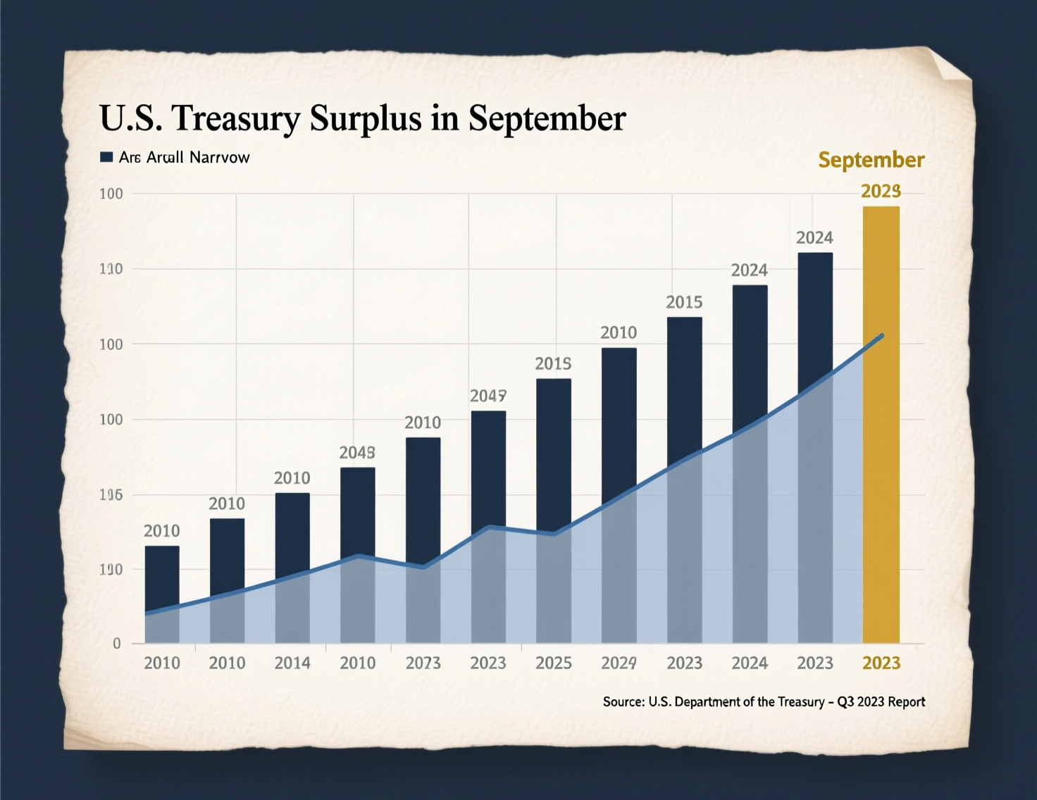 “Record September Surplus U.S. Treasury illustrated by monthly balance chart”