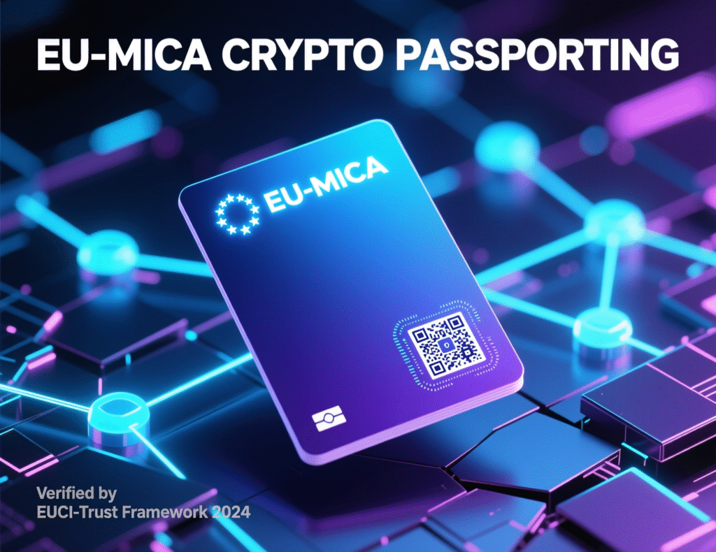 “Diagram of EU MiCA passporting for crypto service providers”