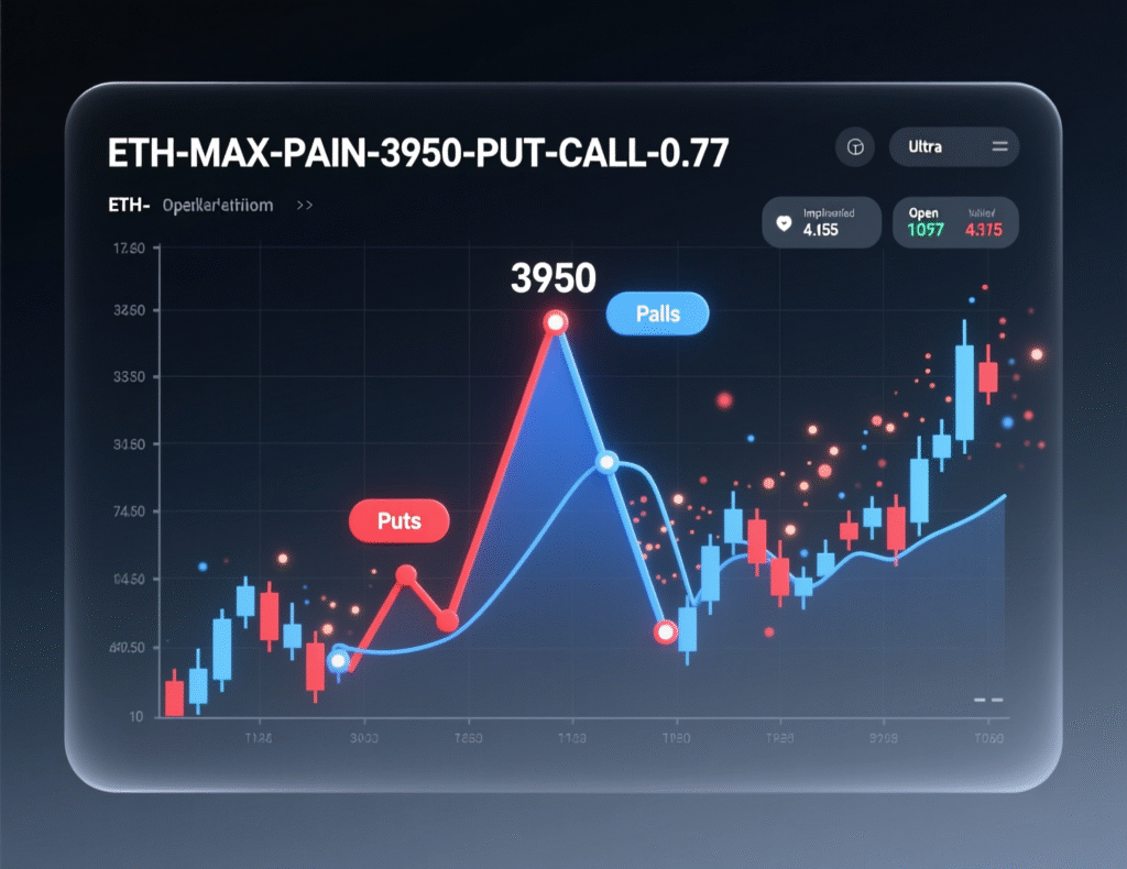 Nearly $6 Billion in Bitcoin and Ethereum Options Expire Ahead of September CPI 2 Ethereum max-pain at $3,950 with put/call ratio near 0.77