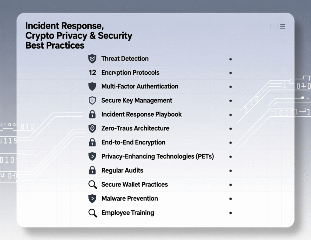 Privacy & Security Upgrades 5 “Incident response playbook improving crypto privacy and security after a breach.”