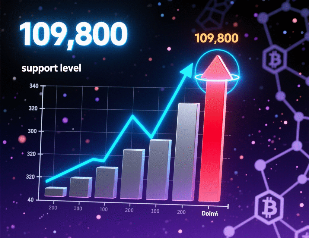 “Volume spike defending BTC support at 109,800”
