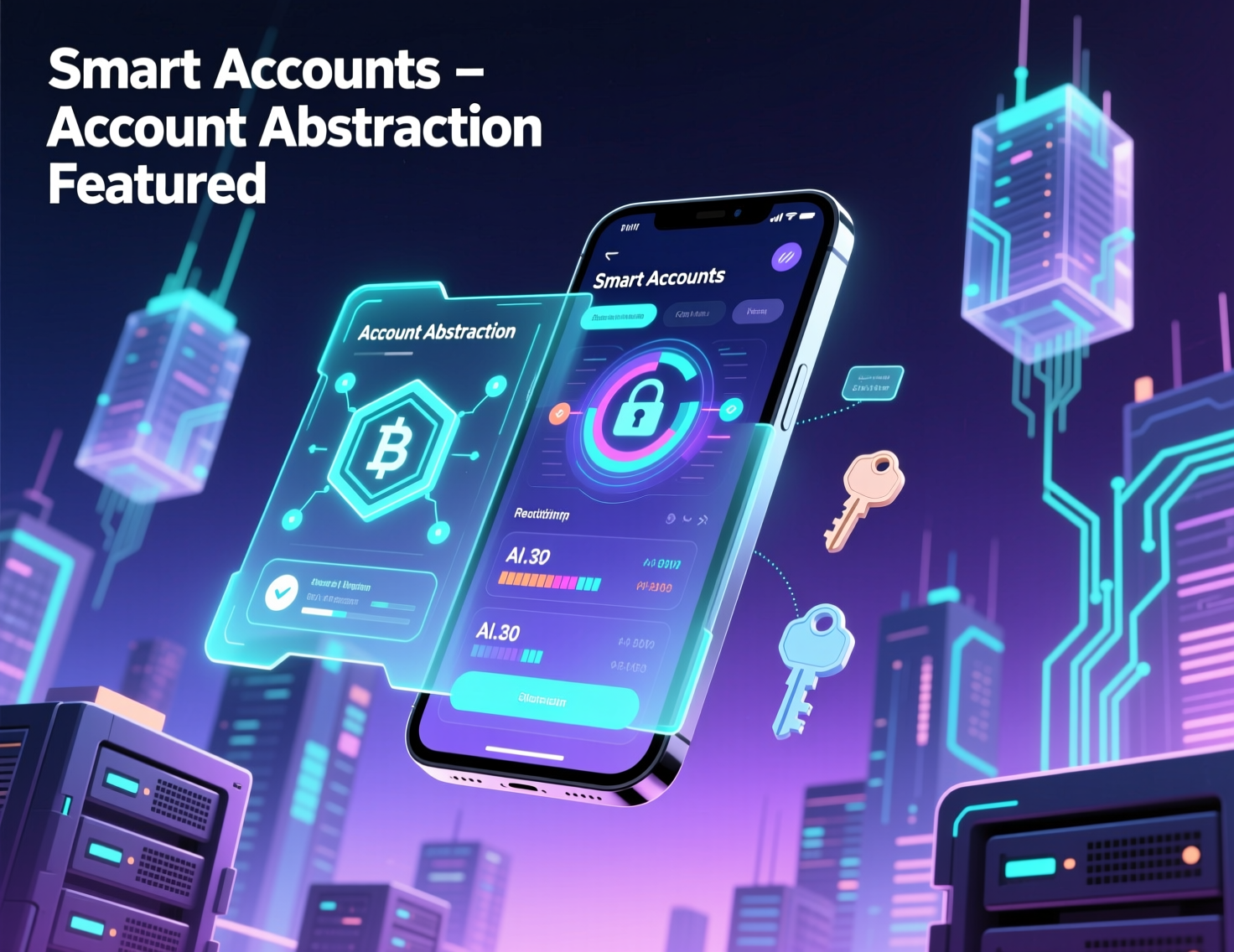 account-abstraction-smart-accounts-featured.webp “Account abstraction smart accounts simplify Web3 UX with passkeys, paymasters, and session keys.”