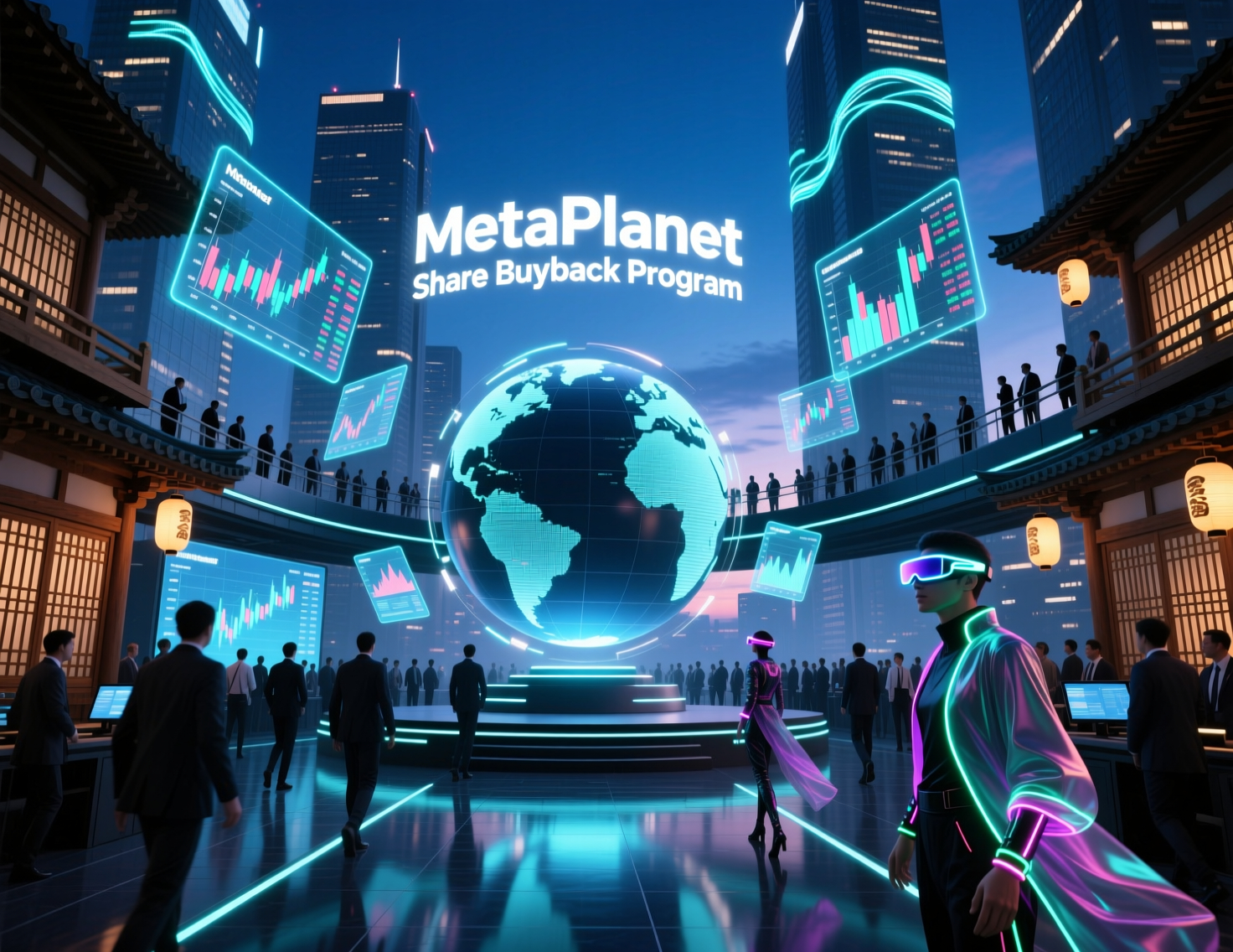 “Metaplanet share buyback program announcement at Tokyo Stock Exchange”