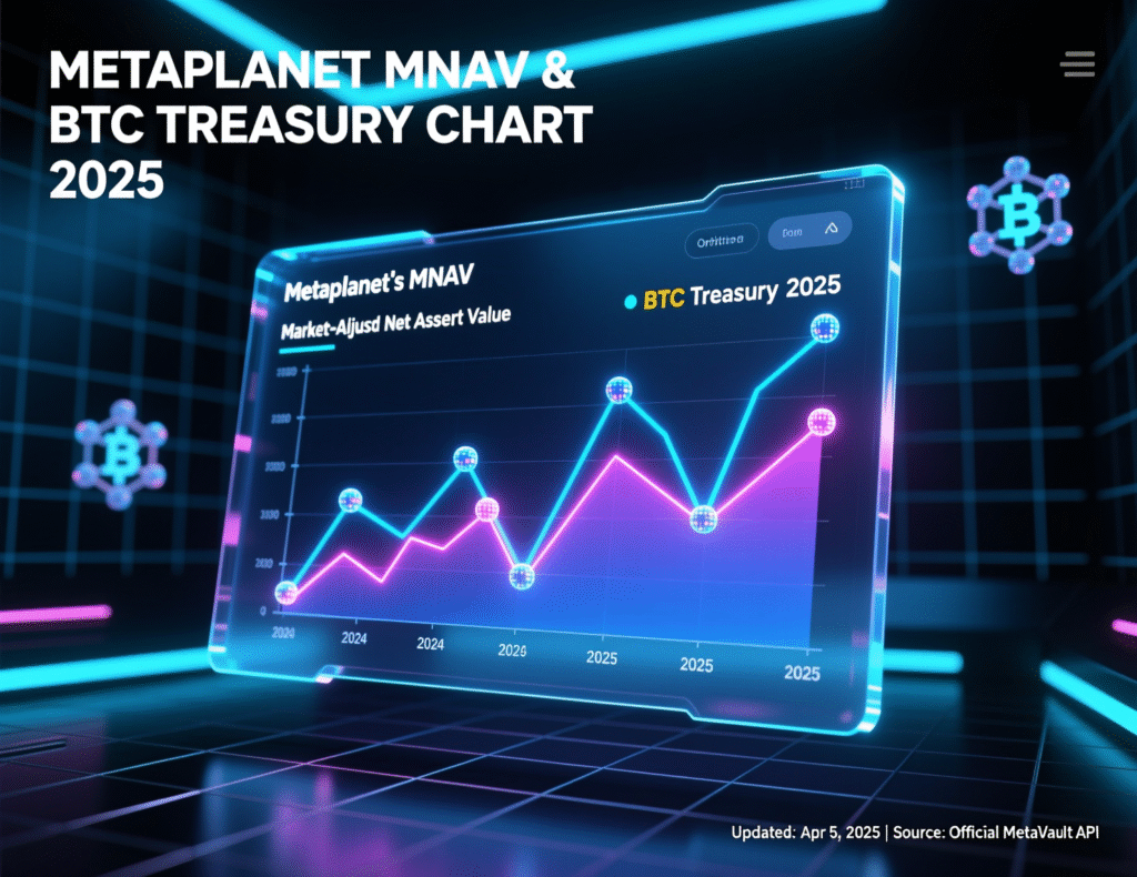 “Chart of Metaplanet mNAV vs BTC treasury holdings in 2025”