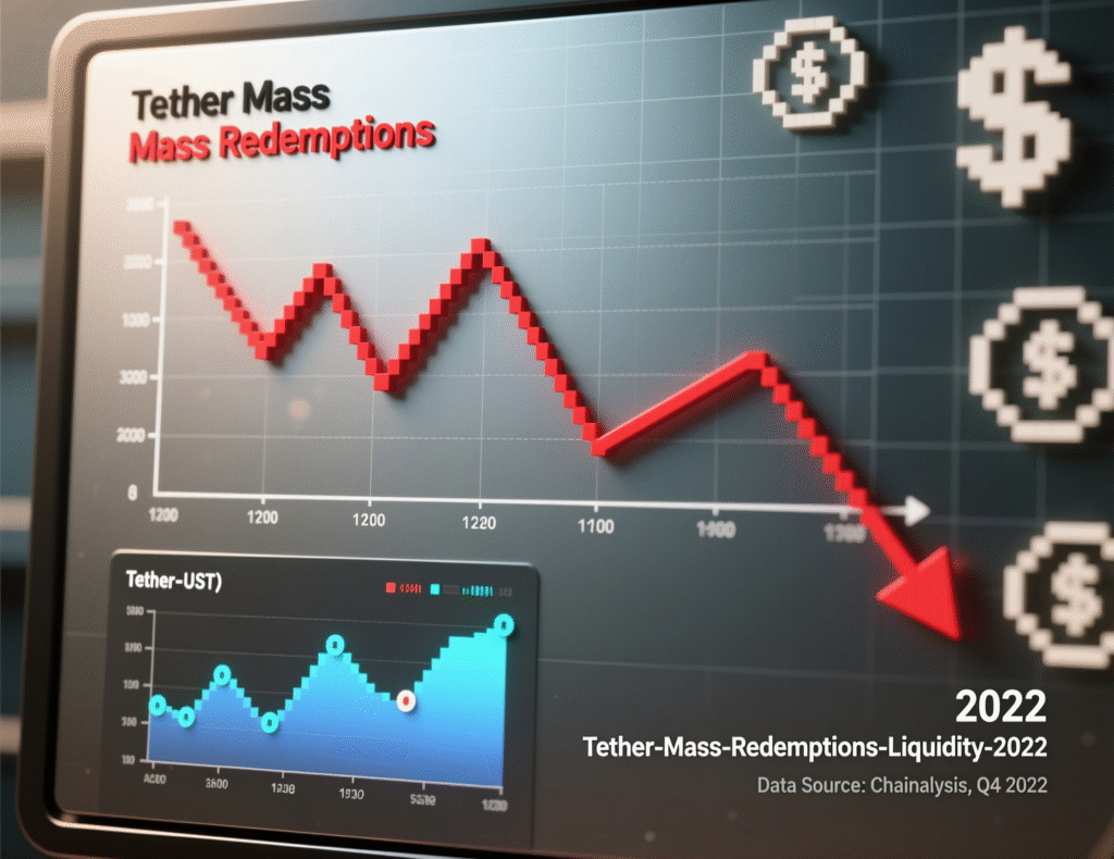 Crypto Stability 3 “Chart of Tether weekly redemptions during 2022 showing liquidity at scale.”