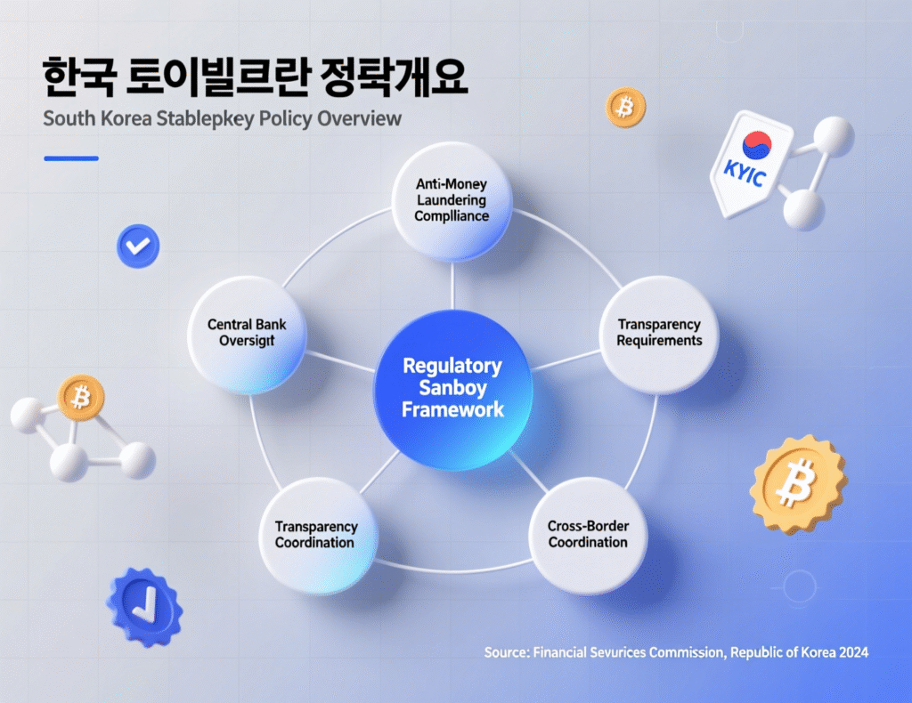 KRWQ launches as first Korean won stablecoin on Base 3 Seoul financial district skyline representing Korea’s fintech policy