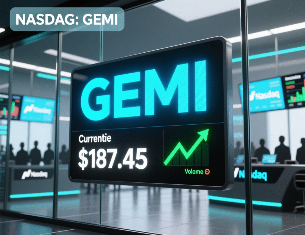 Coinbase holds edge in US crypto race even as rivals' public listings reshape landscape 2 “Gemini IPO ticker GEMI displayed on Nasdaq tower in New York”