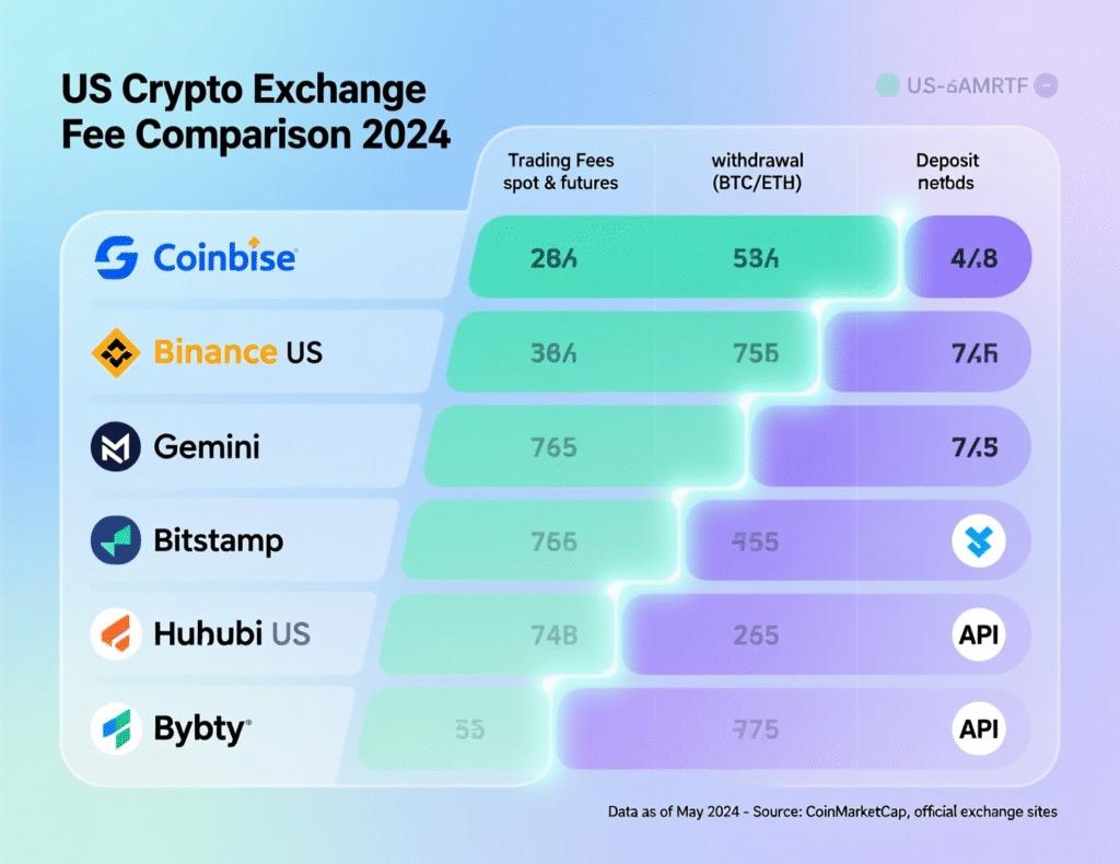 Coinbase holds edge in US crypto race even as rivals' public listings reshape landscape 3 “Comparison chart of trading fees across major U.S. crypto exchanges”