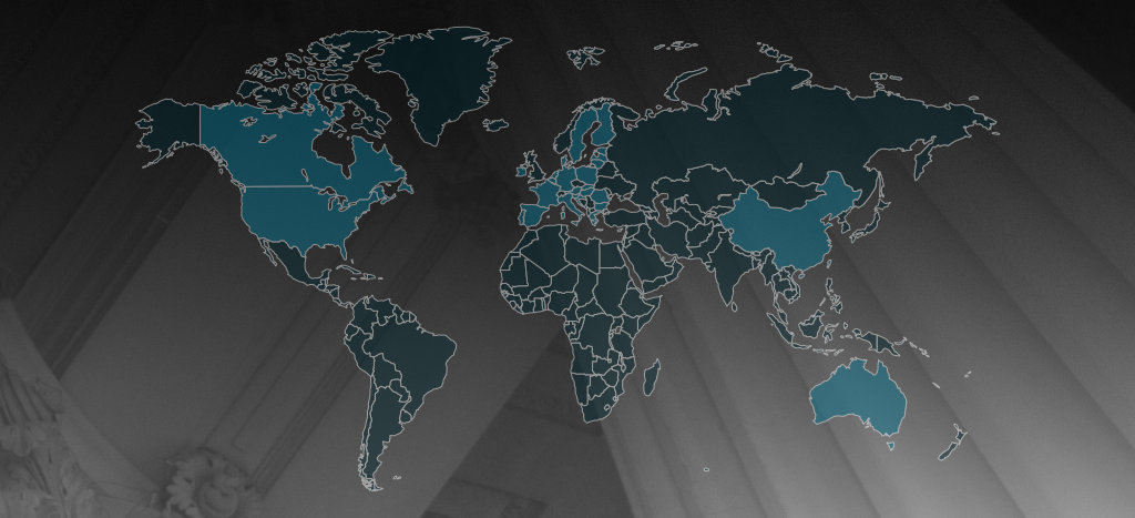 Map marking MiCA in EU and Basel SCO60 timeline impacting institutional investment in crypto.