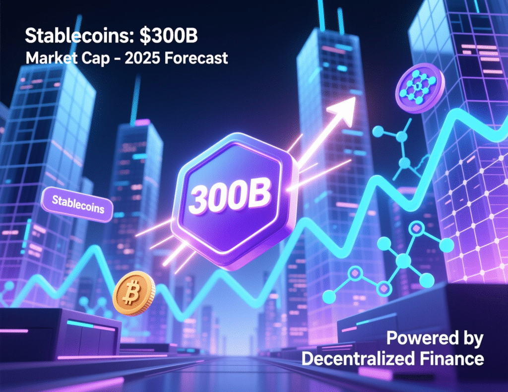 Top Crypto Trends Defining 2025 2 “Stablecoin market surpasses $300B, anchoring crypto trends 2025.”