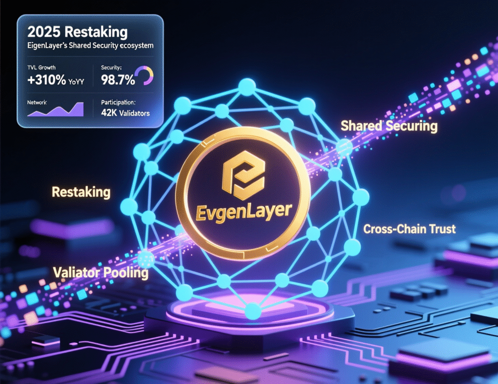 Top Crypto Trends Defining 2025 4 “Restaking and shared security ecosystems shaping crypto trends 2025.”