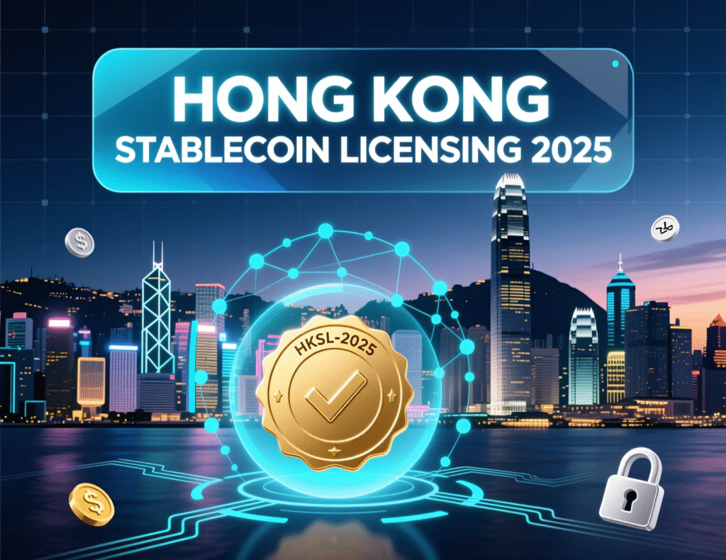 “Hong Kong 2025 stablecoin licensing flow under HKMA Stablecoins Ordinance.”