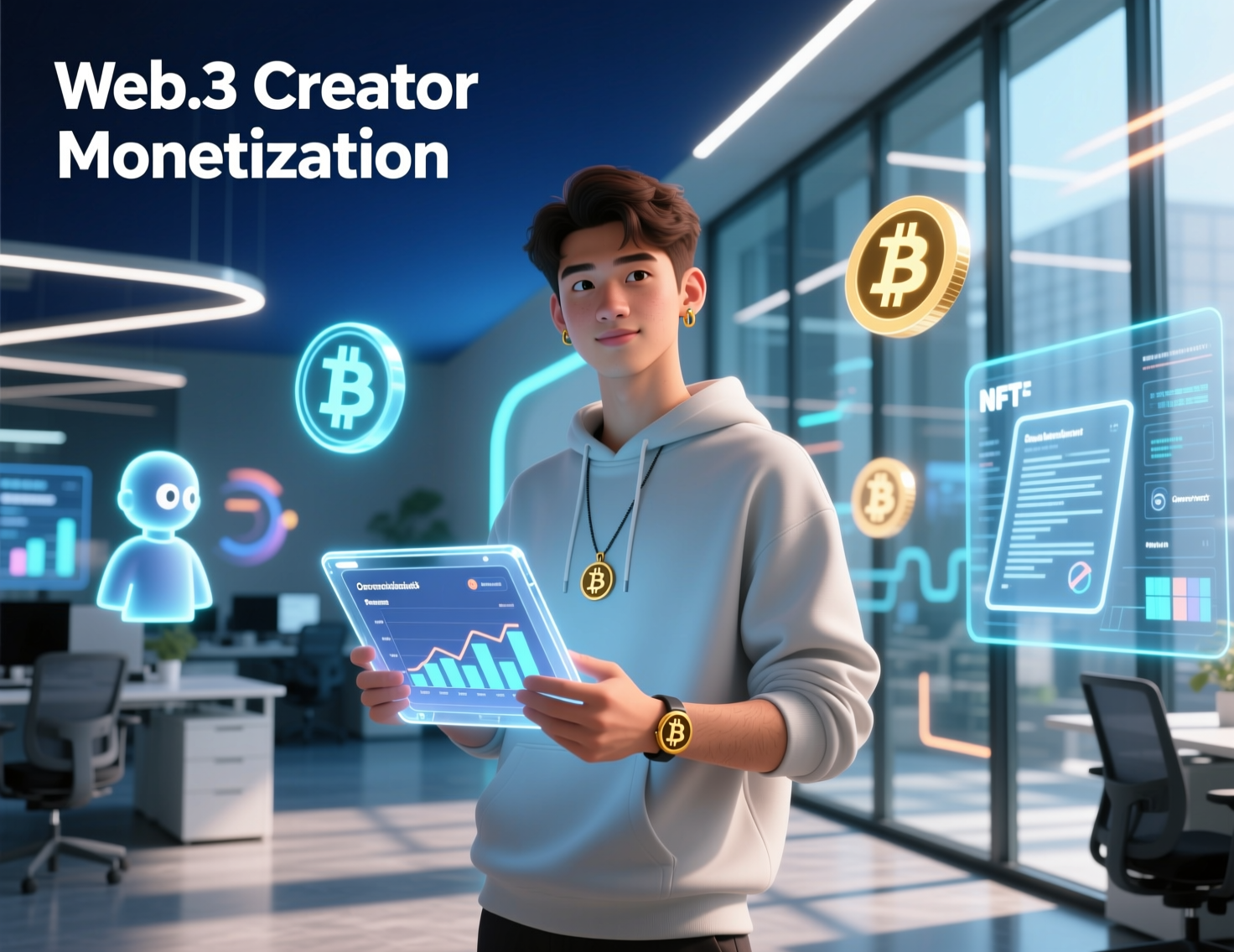 Diagram of Web3 creator monetisation stack—mints, subscriptions, and stablecoin tips.”