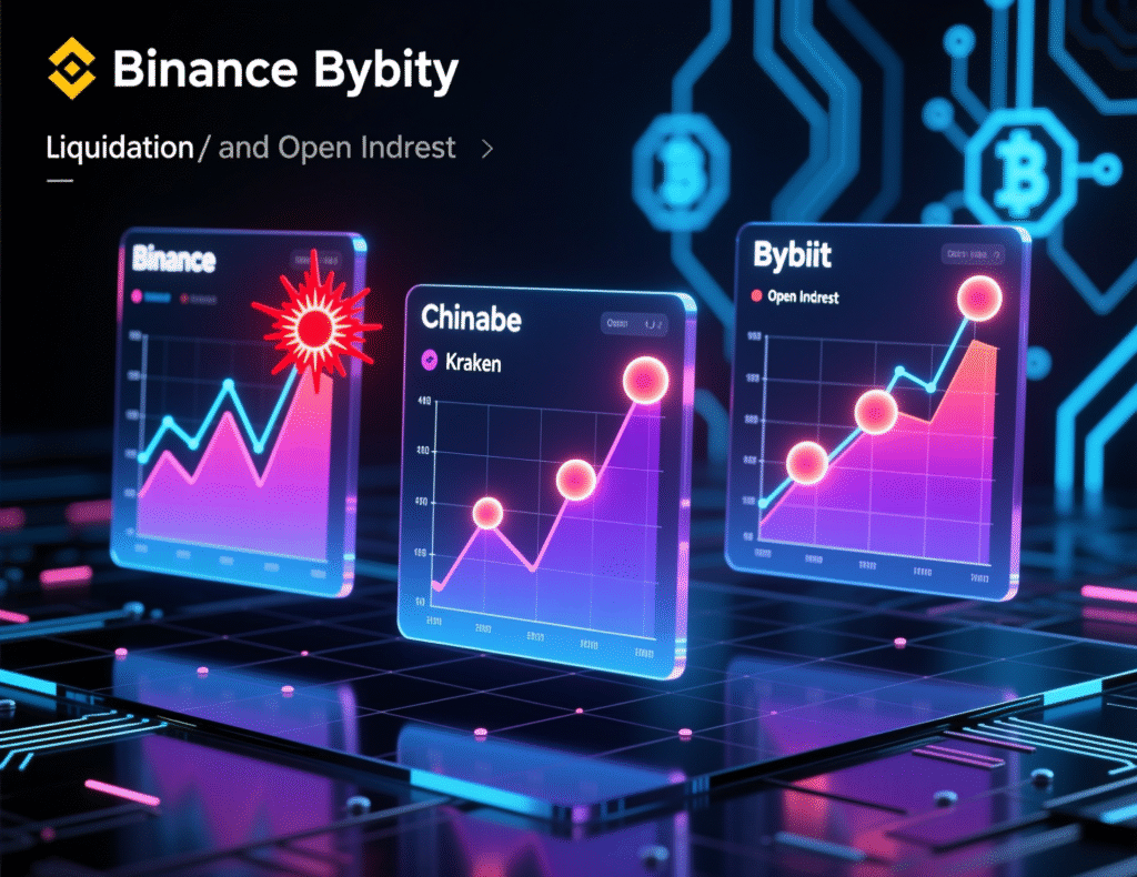 Liquidations and open interest trends across major crypto exchanges