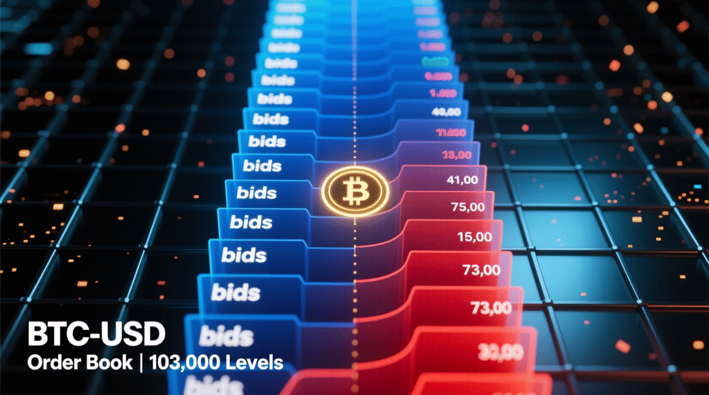 BTC order book depth near $103K and $100K