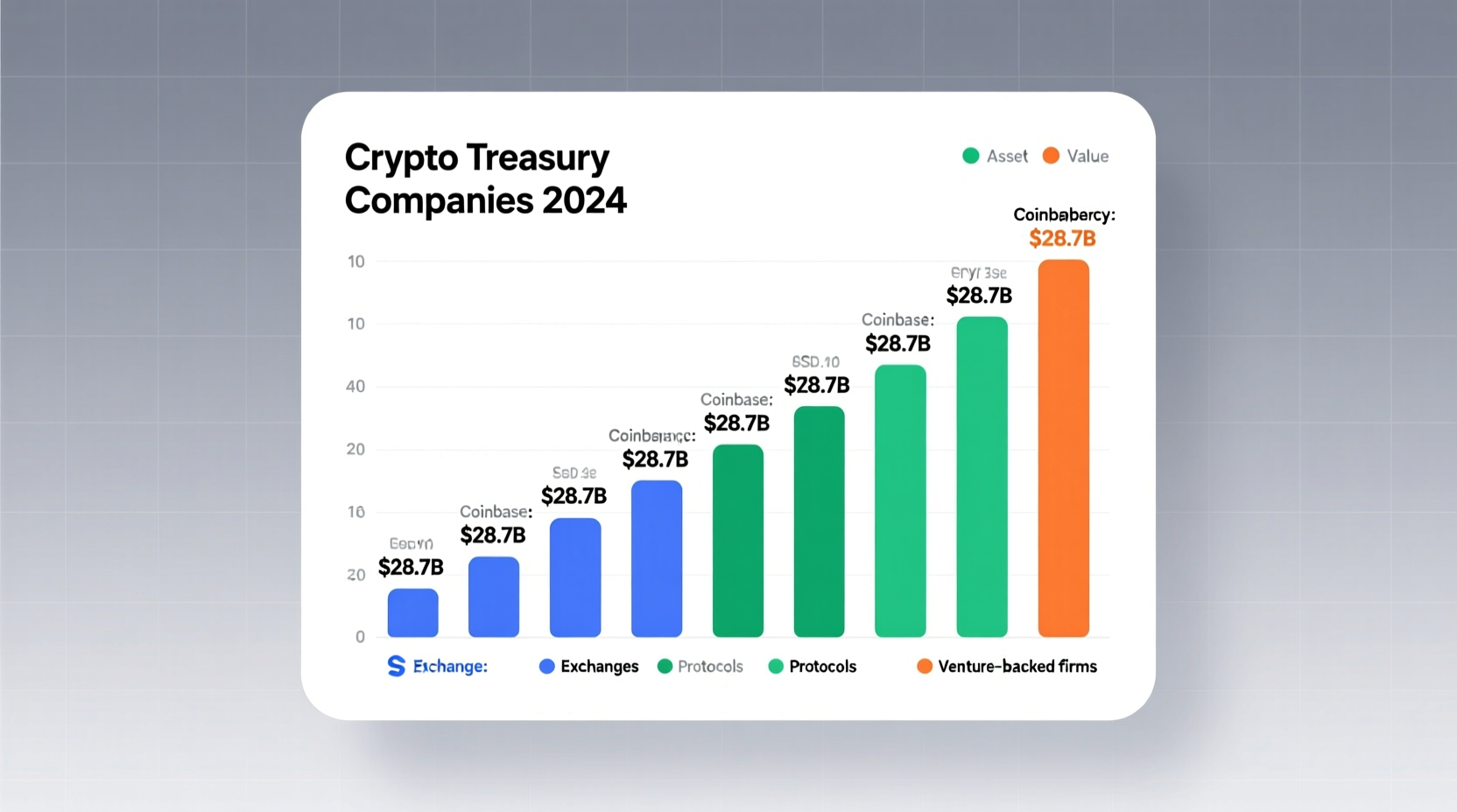 Chart illustrating activity by crypto treasury companies
