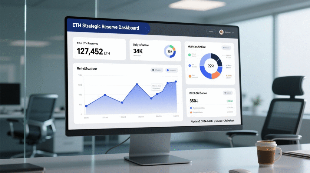 Strategic ETH Reserve dashboard showing entities and holdings