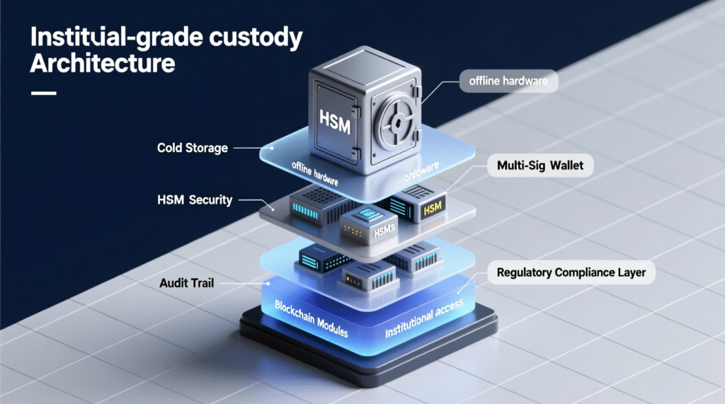 The Rise of Institutional Crypto Products 4 “Diagram of institutional custody and prime brokerage stack behind ETFs.”