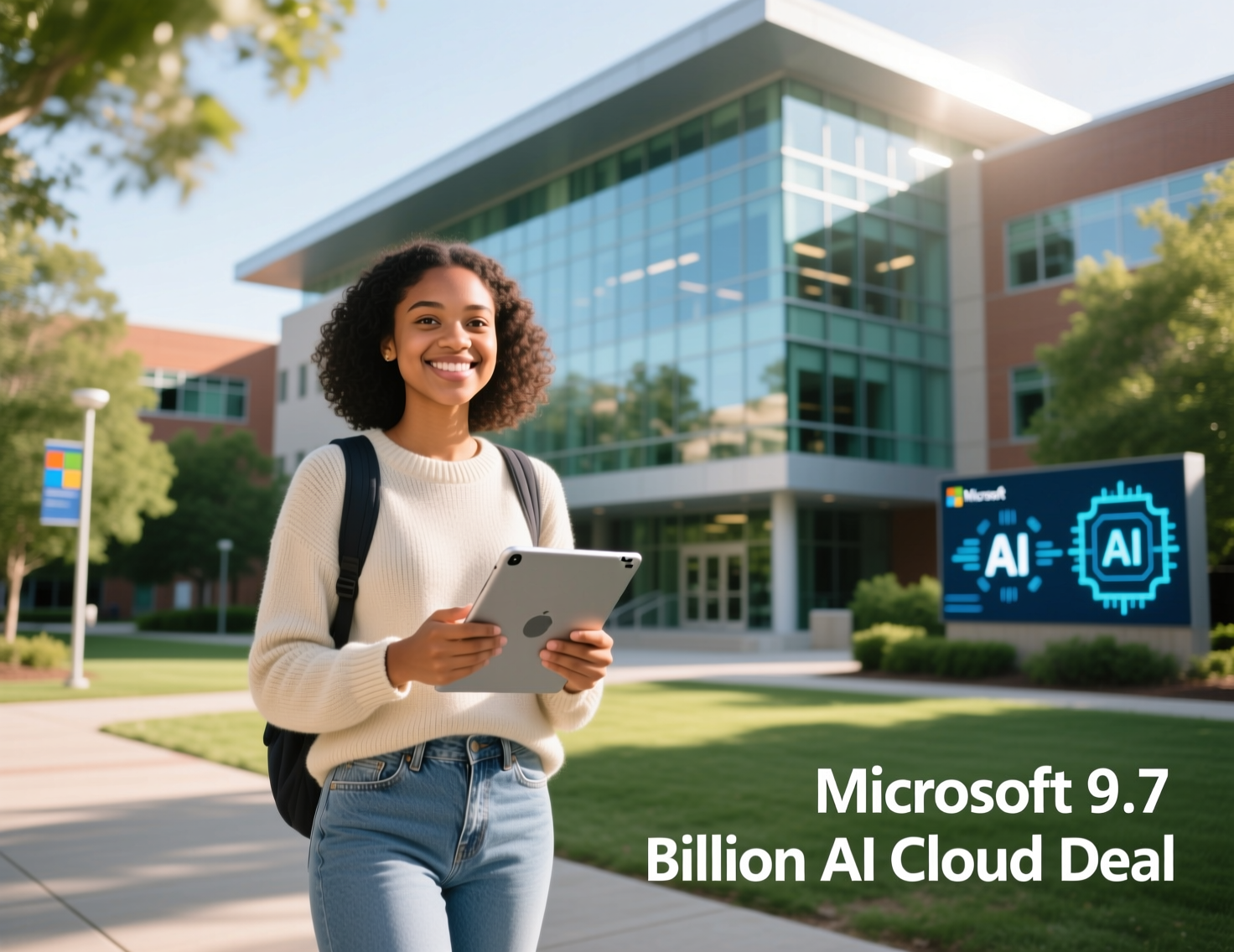 iren-microsoft-9-7-billion-ai-cloud-deal-childress-campus.jpg Datacenter rendering for the IREN Microsoft $9.7 billion AI cloud deal at Childress