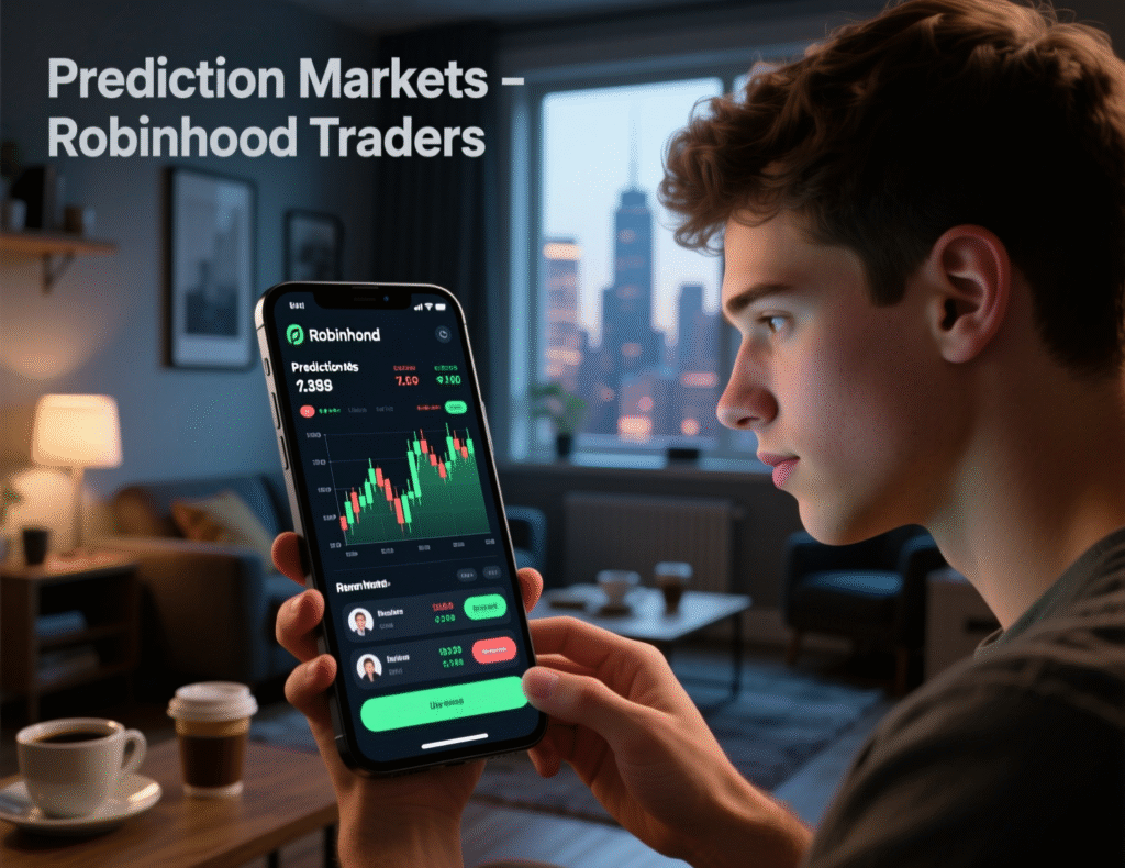 Illustration of prediction markets activity on Robinhood