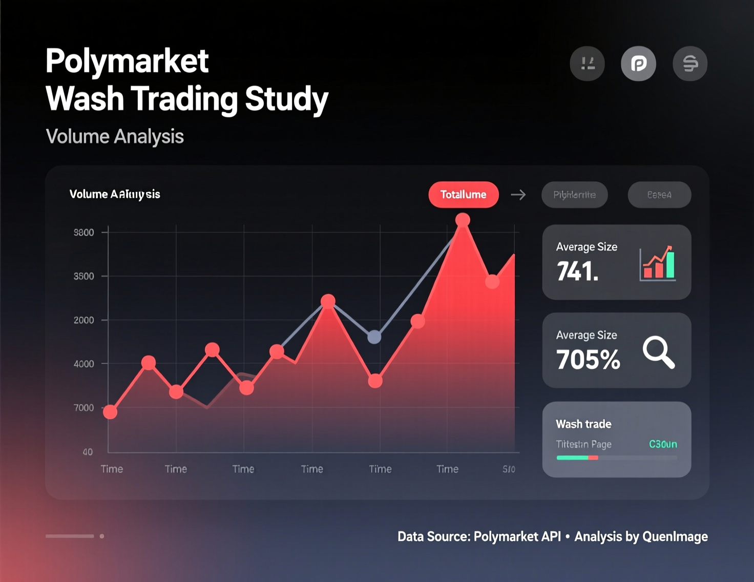 polymarket-wash-trading-study-volume-analysis.png “Polymarket wash trading study visual showing estimated 25% artificial volume”