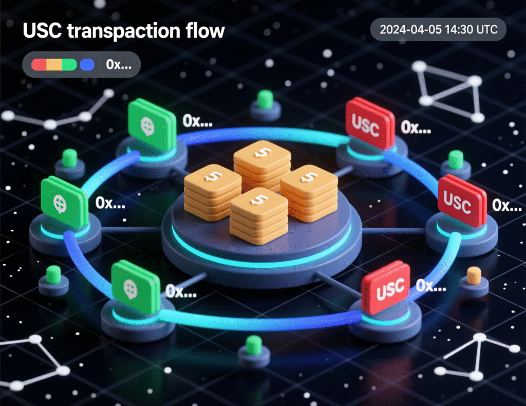 Polymarket’s Trading Volume May Be 25% Fake, Columbia Study Finds 3 “Diagram of USDC flows across coordinated wallets”