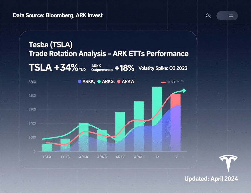 “Tesla shares referenced in ARK’s daily trade rotation”