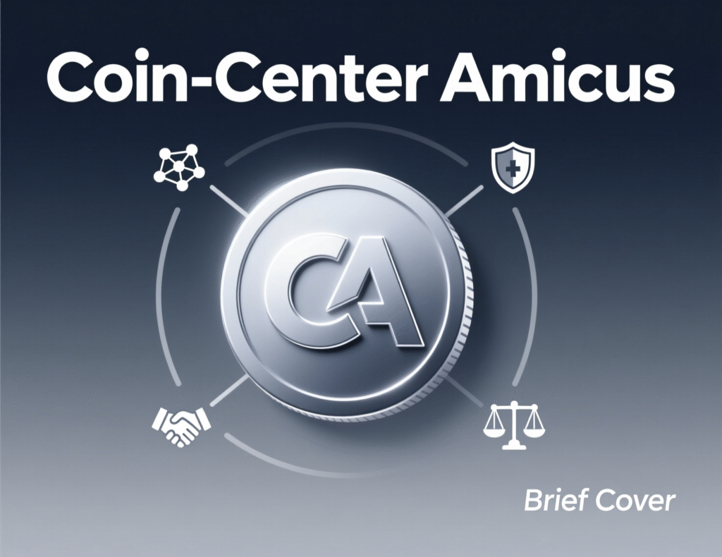 Coin Center amicus brief cover page in the Peraire-Bueno case