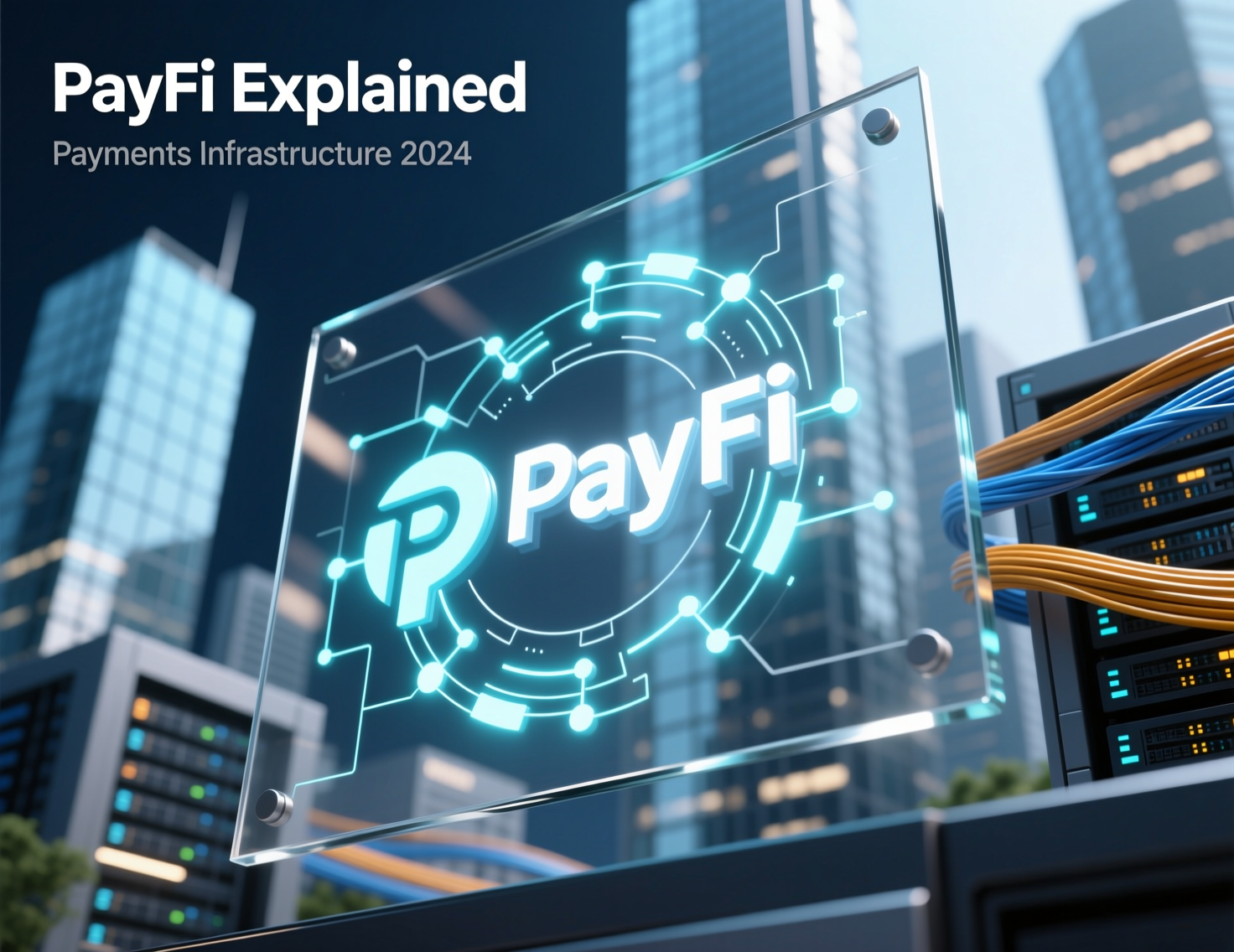 PayFi diagram showing payments infrastructure connected to stablecoin settlement rails.