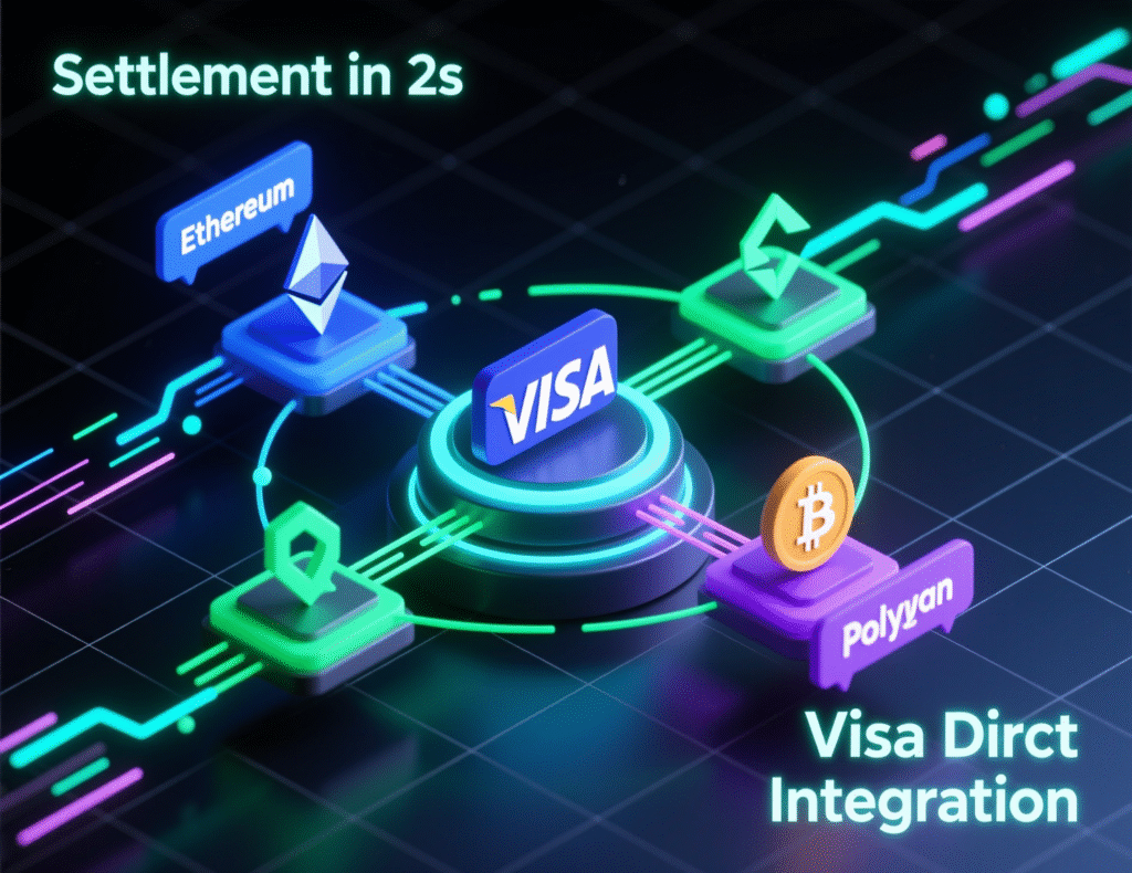 Multi-chain stablecoin settlement options for PayFi including USDC on Ethereum and Solana.