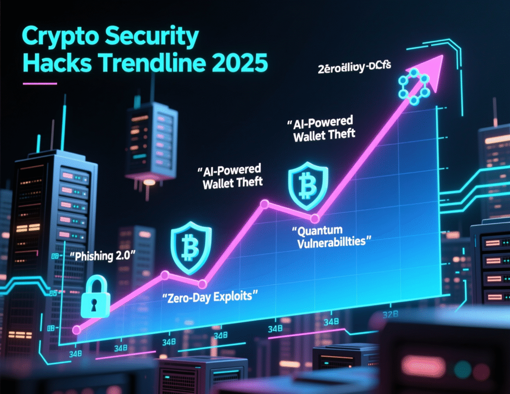 “Chart showing rising crypto thefts in 2025”
