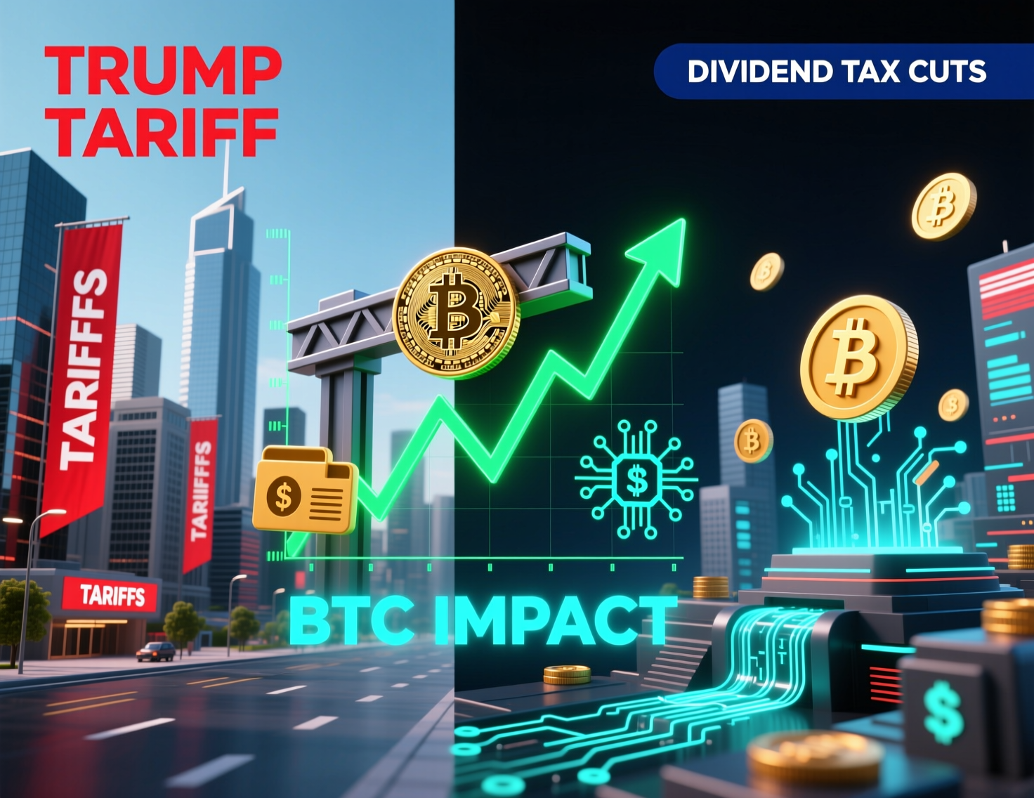 “Trump tariff dividend tax cuts” explained for crypto traders
