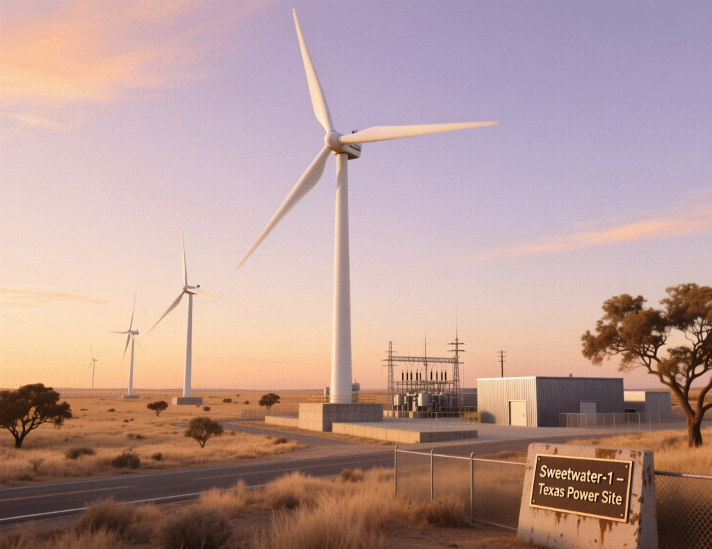 “Concept rendering of IREN’s Sweetwater 1 power campus.”