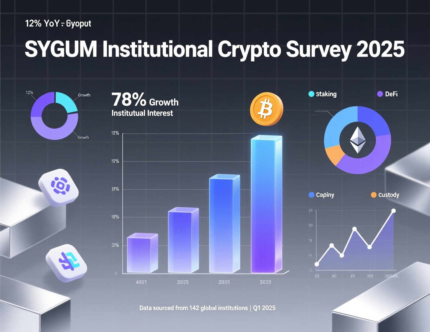 “Sygnum institutional crypto survey 2025 chart showing 61% planning to increase exposure”