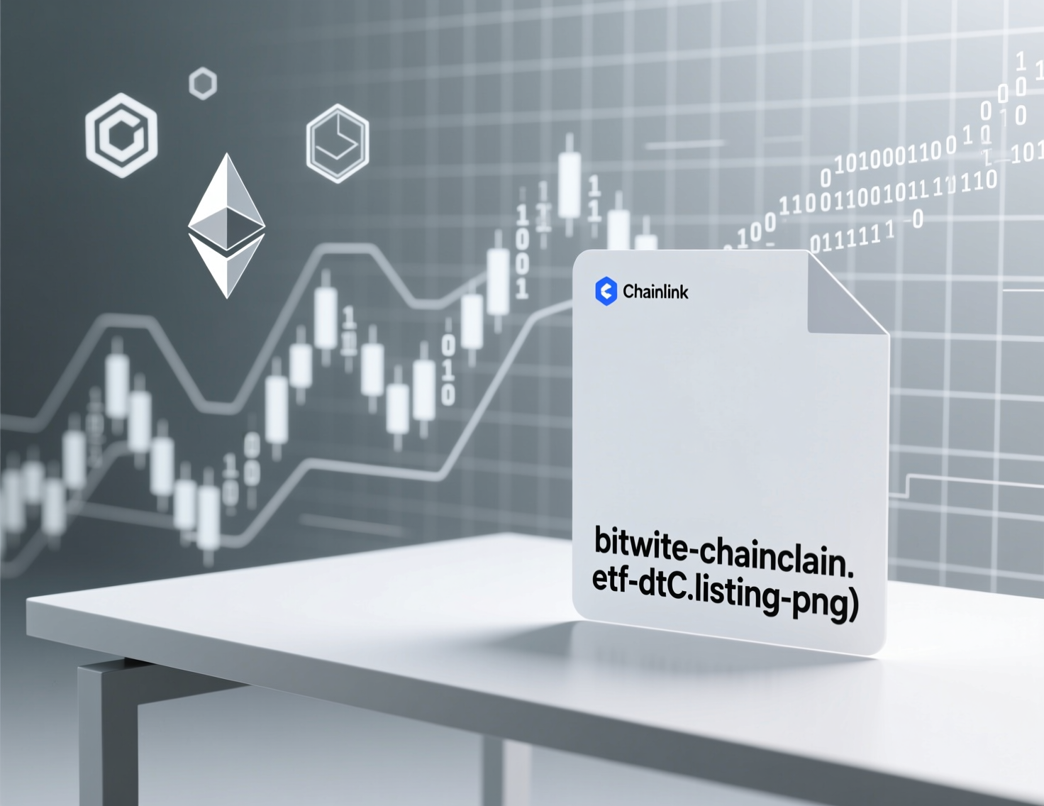 “Bitwise Chainlink ETF DTCC listing shown under ticker CLNK”