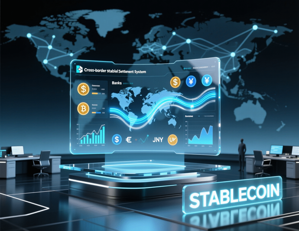 Banks Partnering with Crypto Companies: The Complete Guide 4 Visualizing stablecoin cross-border settlement for banks with Circle and PYUSD examples.
