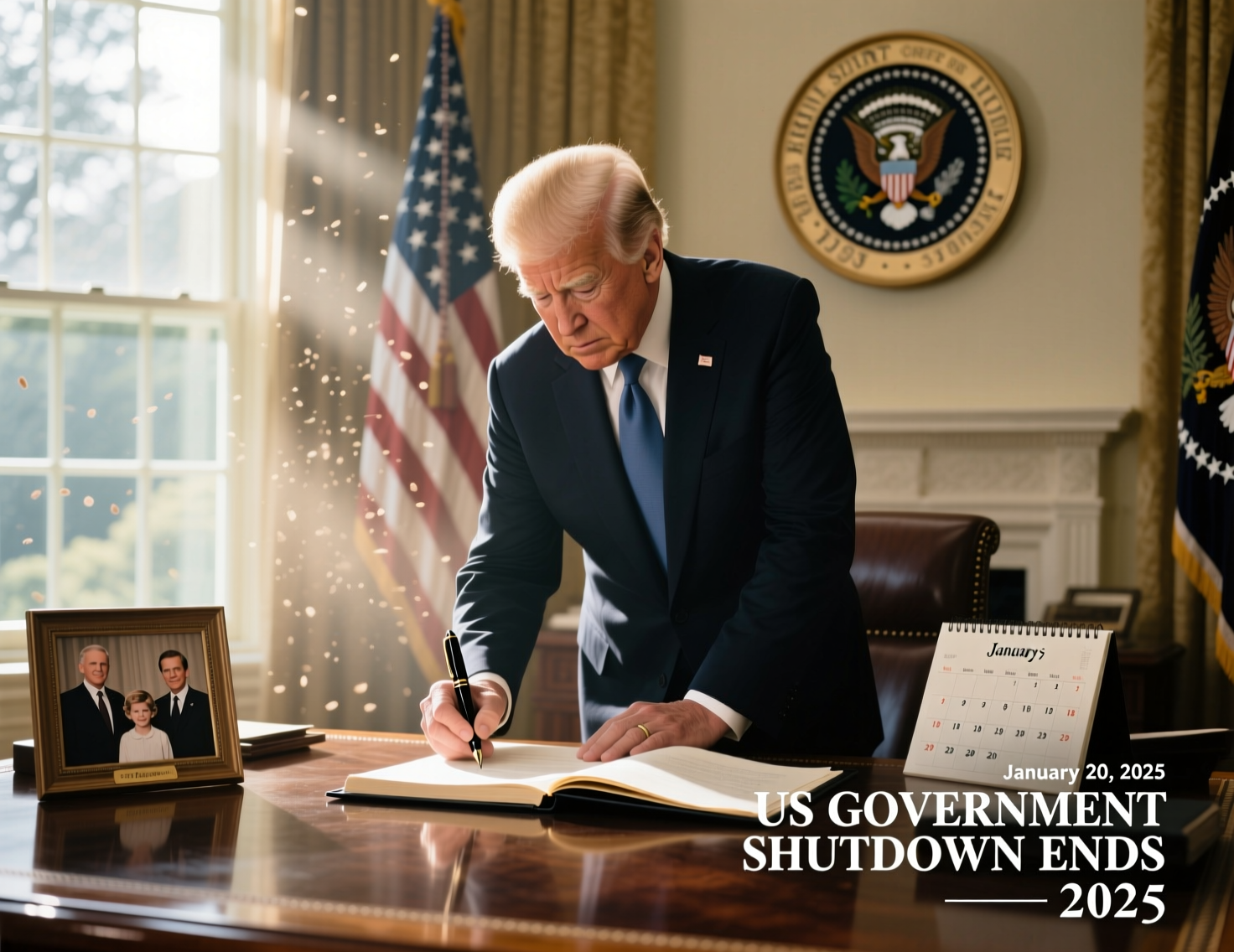 US government shutdown ends 2025 as President Trump signs funding bill