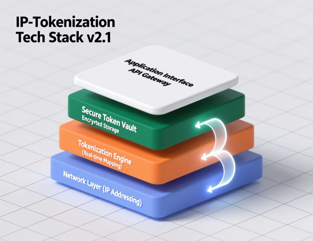 “Minting, custody, oracles, and royalty split architecture for IP tokens”