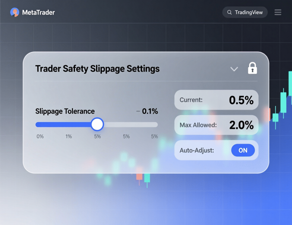 “Example of strict slippage tolerance settings on a DEX”