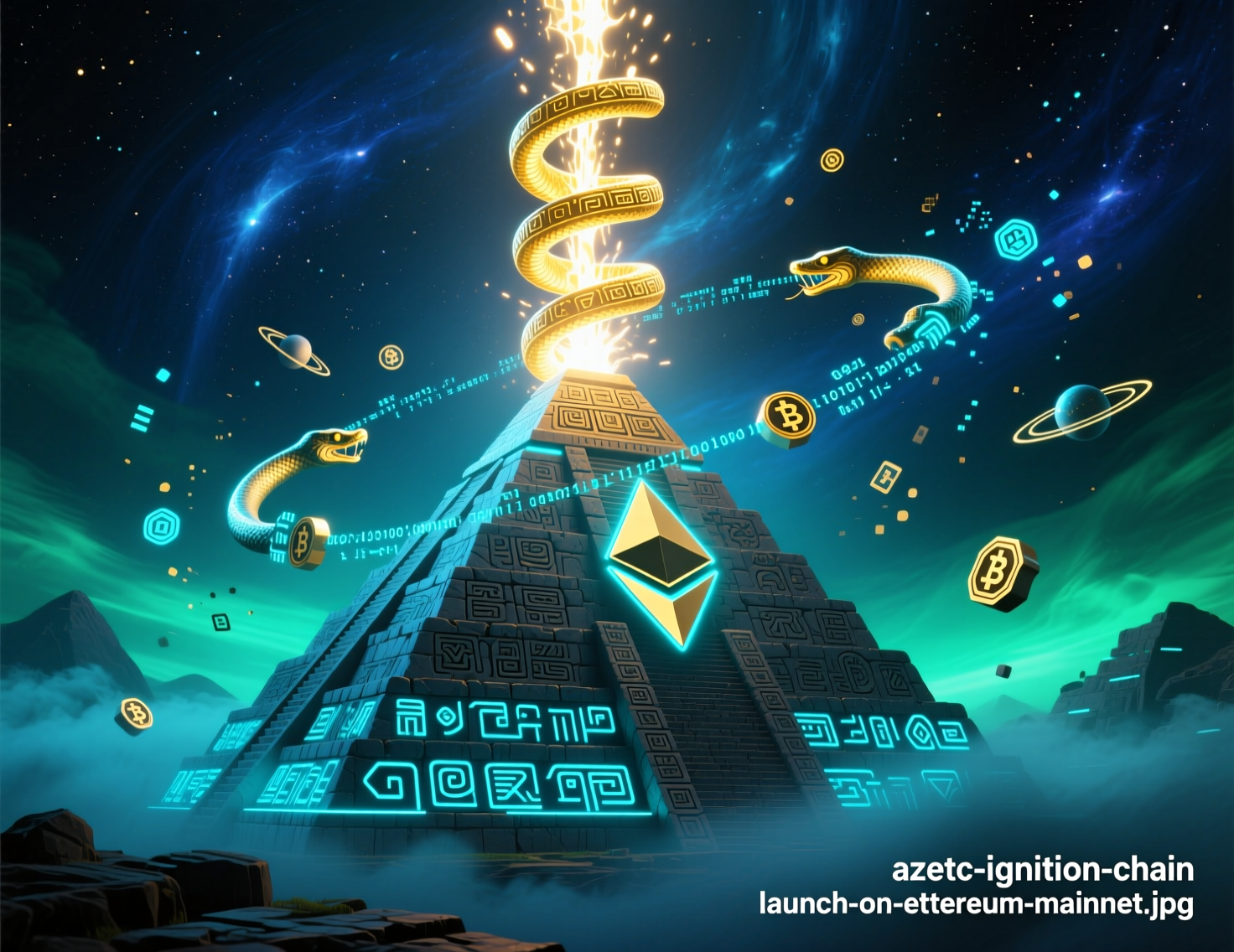 “Aztec Ignition Chain launch on Ethereum” graphic on mainnet day